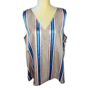 WORTH New York NEW NWT Blouse Top Size 16 Camel Peony Pink Blue